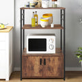 Rustic Brown 3-Tier Industrial Utility Storage Shelf W466