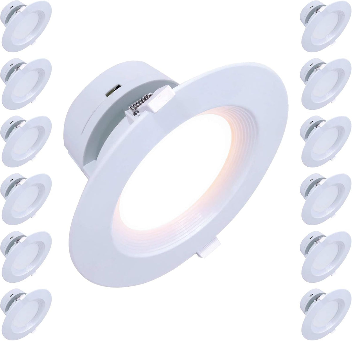 12 Pack 6 Inch Canless LED Downlight with Junction Box, 9W, 700 Lumens, Soft White 2700K M1715