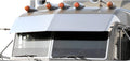 White Stainless Steel Blind Mount Drop Visor S8040