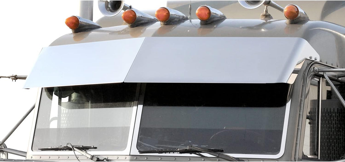 White Stainless Steel Blind Mount Drop Visor S8040