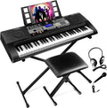 61 Key Portable Electronic Keyboard Piano with Stand and Stool T2177