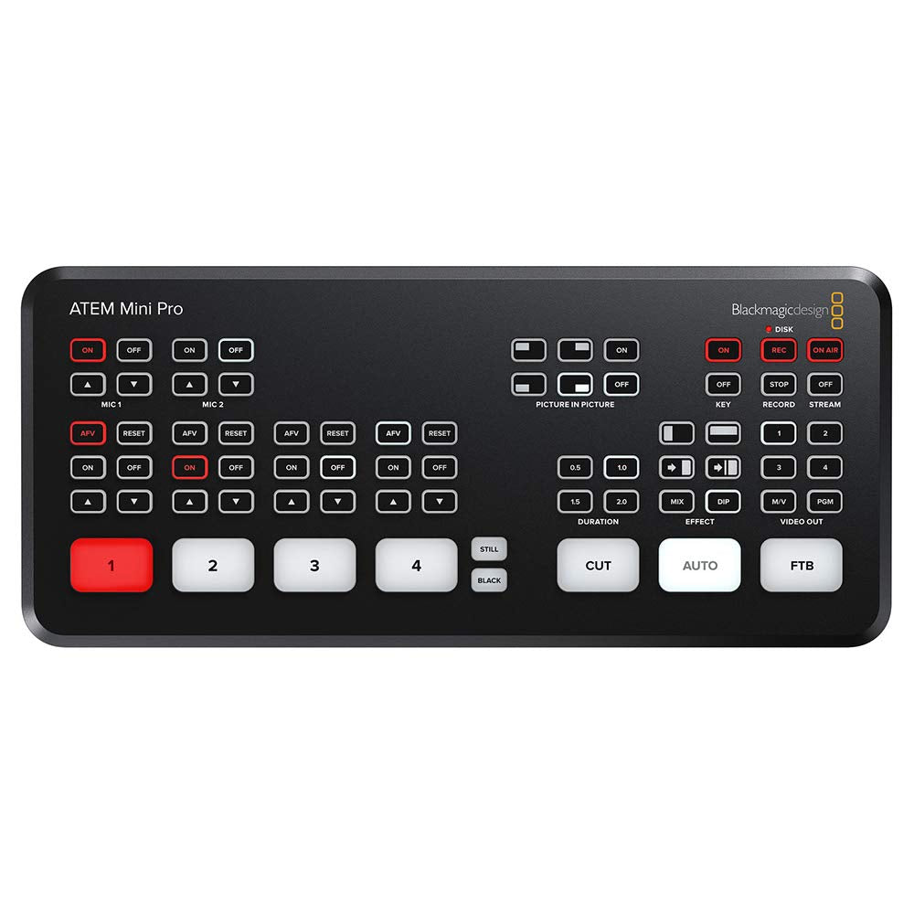 ATEM Mini Pro HDMI Live Stream Switcher with 6' High-Speed HDMI Cable & 10-Pack Straps H124798
