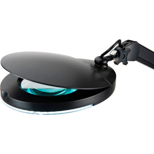 Black LED Magnifying Lamp with Covered Metal Arm J3513