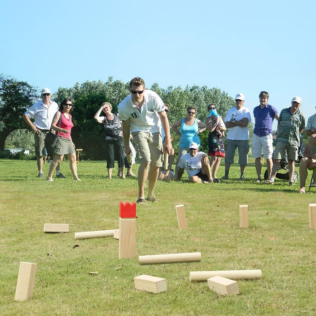 Kubb Yard Game Set Wooden with Carry Bag J530