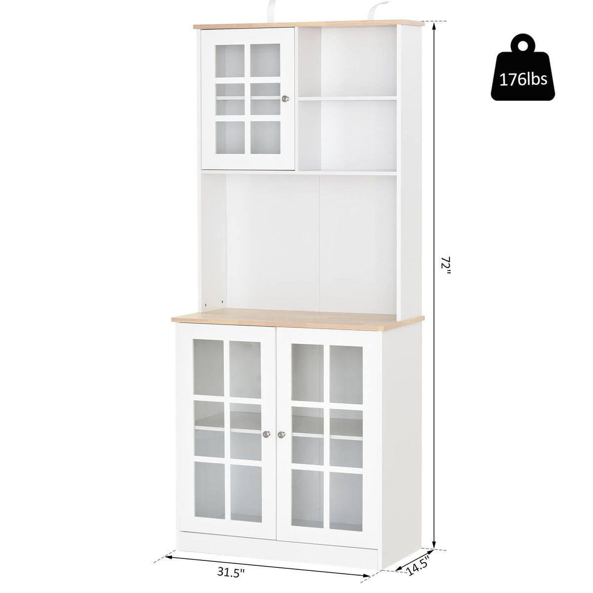 White Kitchen Pantry Cabinet Z98451