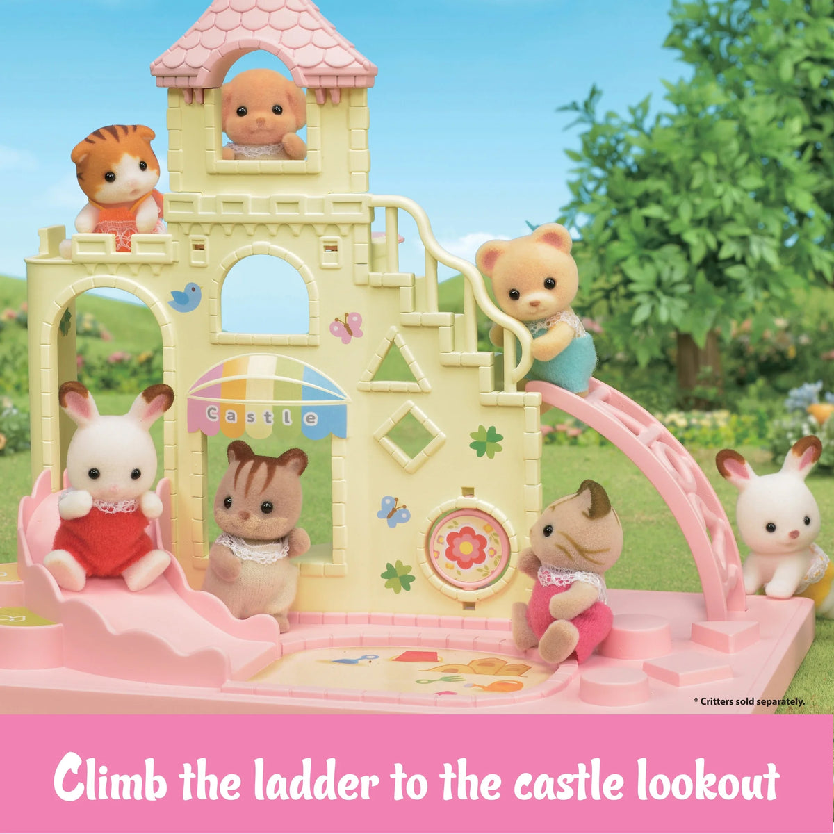 Baby Castle Playground Dollhouse Playset with Figure O36827