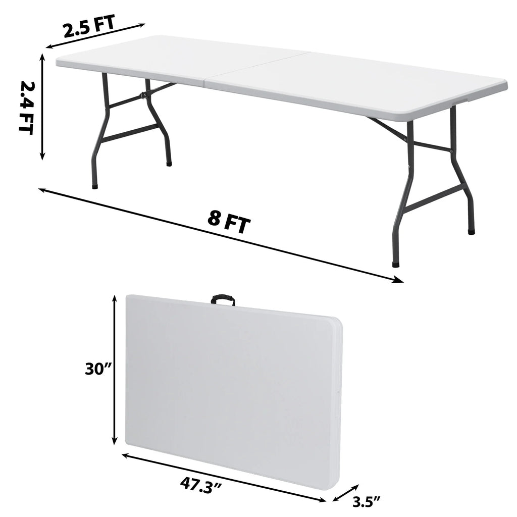 8 ft Plastic Folding Camping Table L977