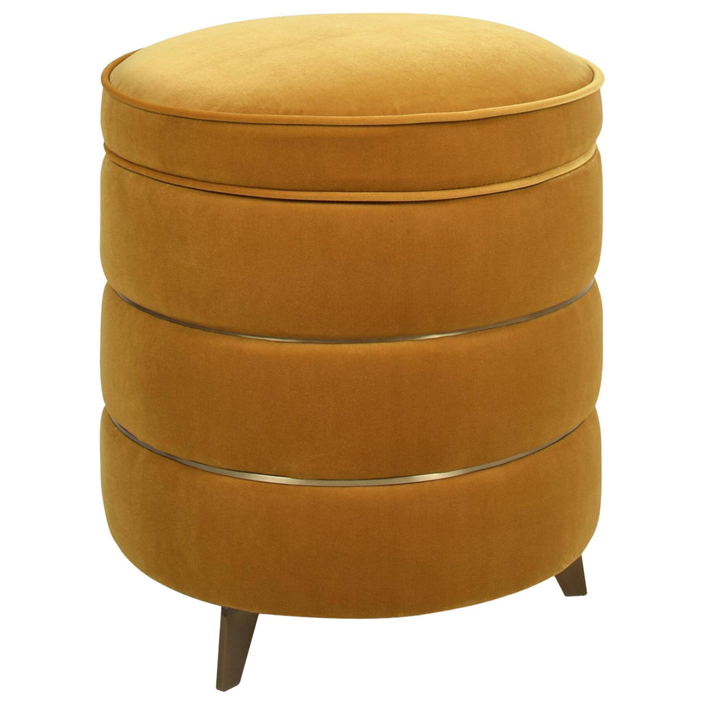 Round Accent Storage Ottoman T573