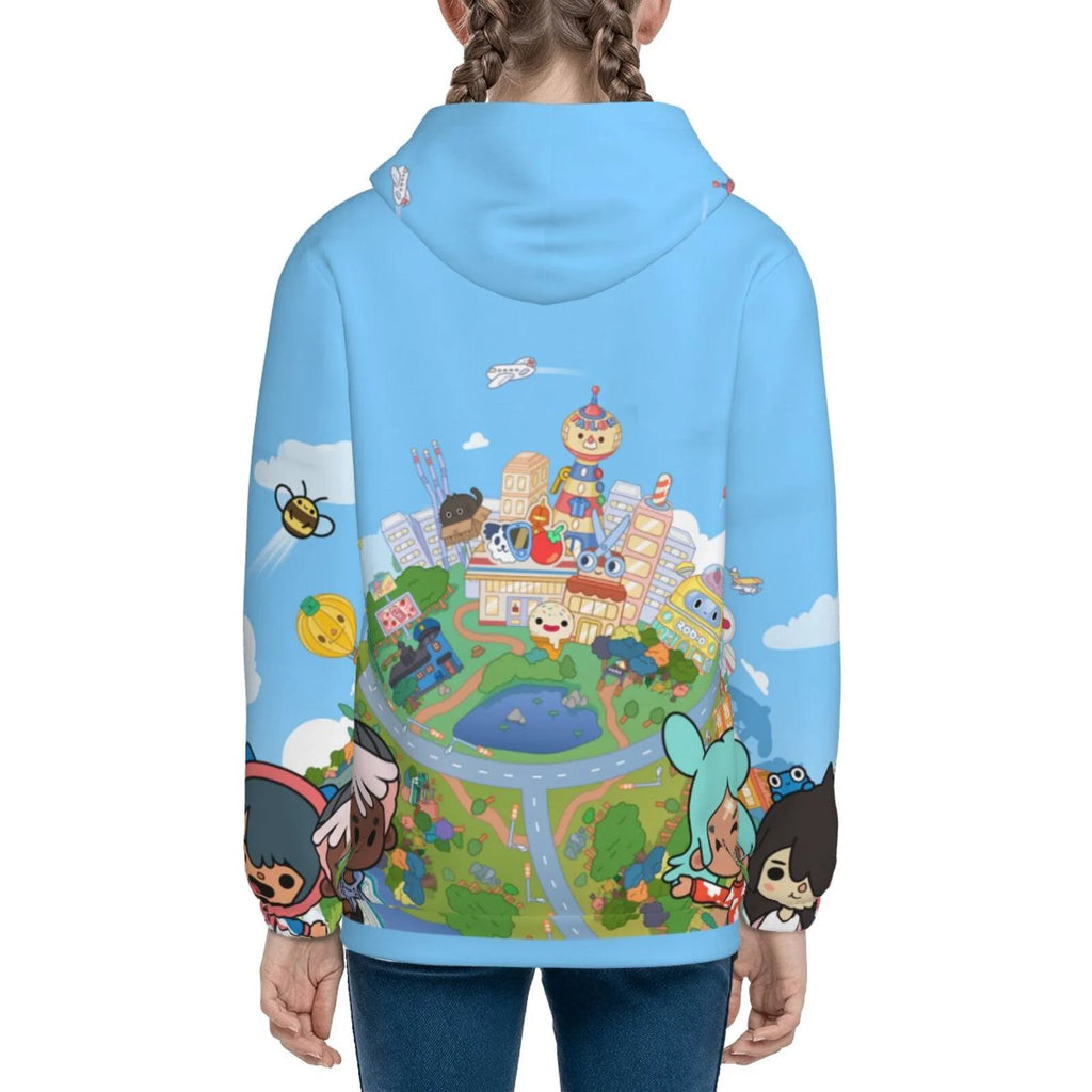 3D Print Hooded Sweatshirt for Boys Girls E515