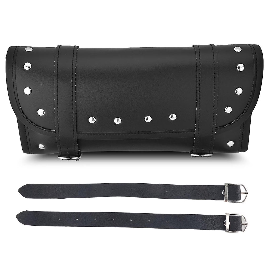 Black Pu Leather Motorcycle Tool Bag Saddlebag M560